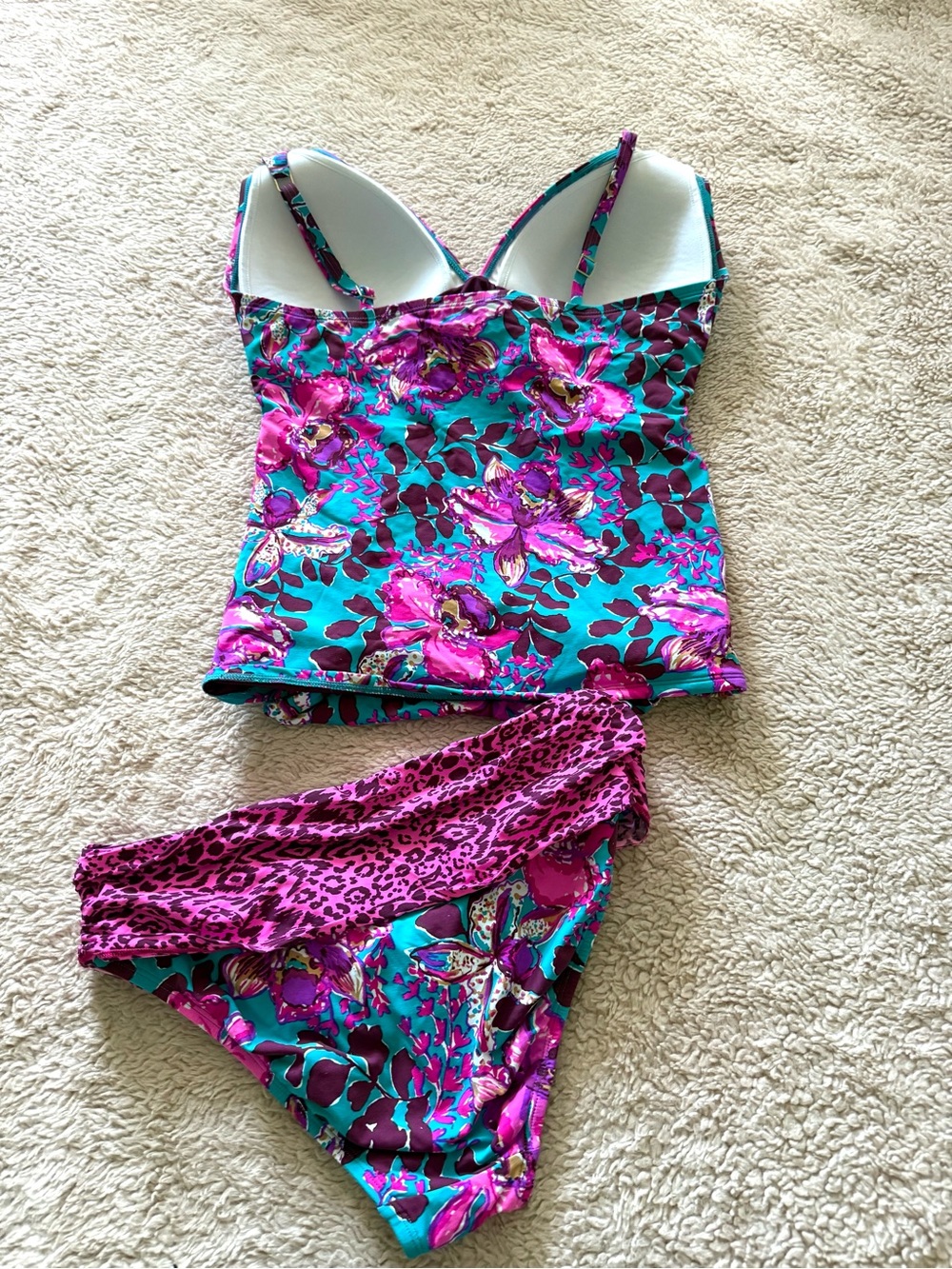 $216 Lilly Pulitzer Palice Tankini set. Top size 12 bottoms size 8 - Picture 5 of 6